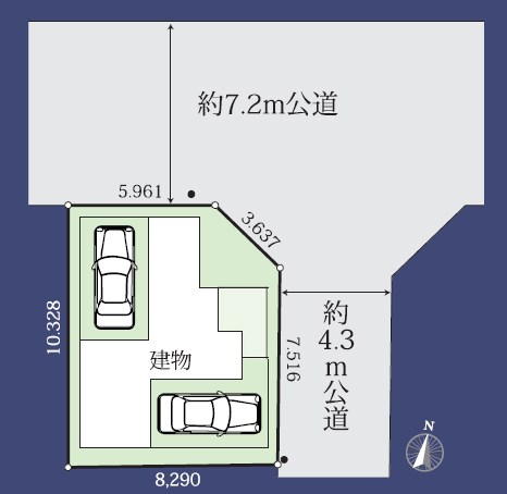 杉並区南荻窪１丁目　新築戸建　限定1棟 区画図